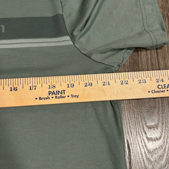 Travis Mathew Glenview Stripe Golf Polo Sage Green Men’s size Large - Picture 8 of 10